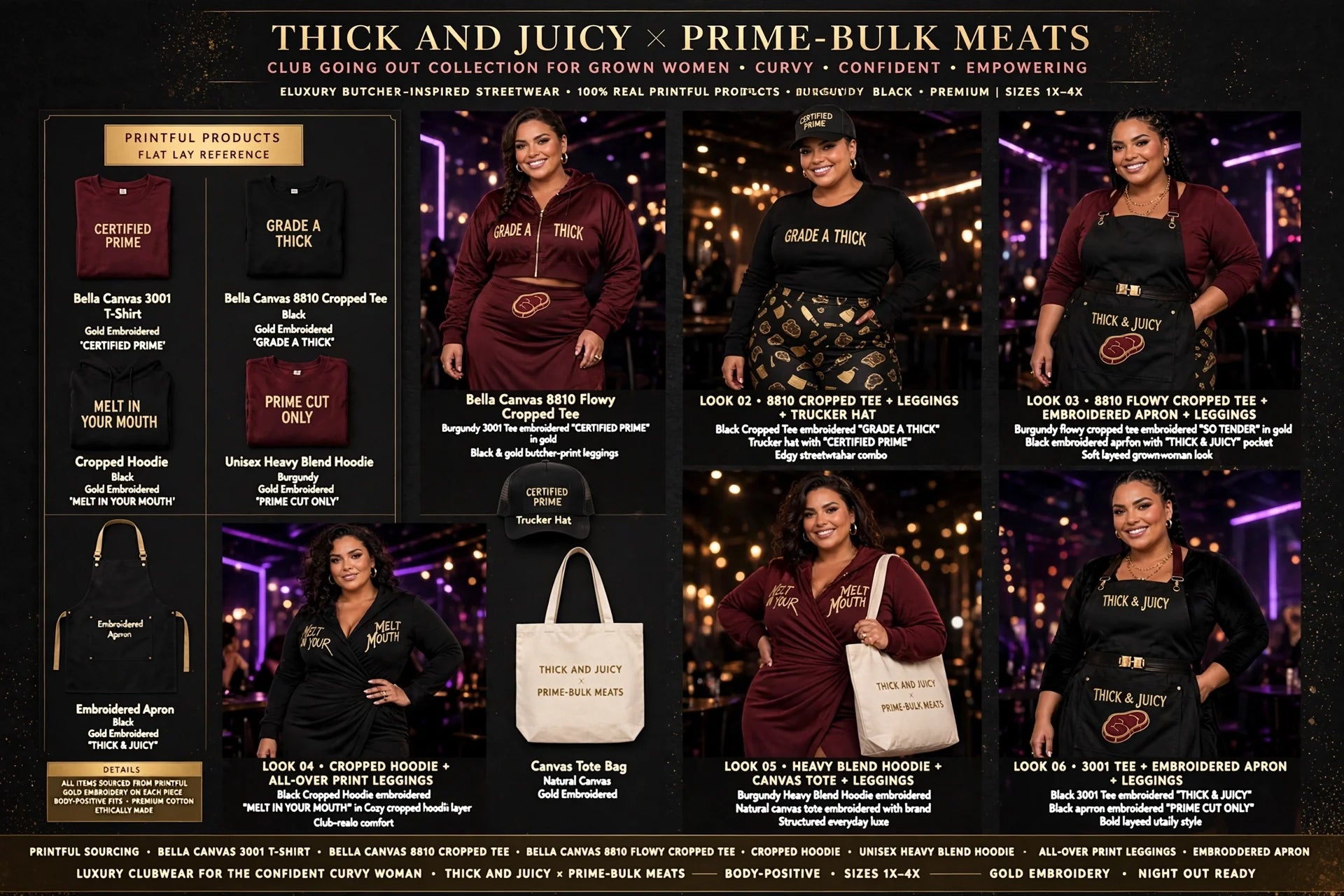 Thick and Juicy x Prime-Bulk Meats collection lookbook